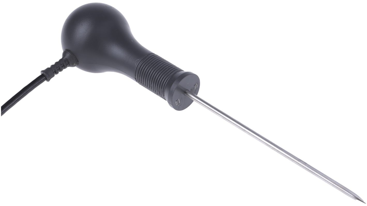 Sonda di temperatura RS PRO tipo PT100 ad ago/a penetrazione, Ø 3.3mm, lungh.100mm, +250°C max, Cert. LAT