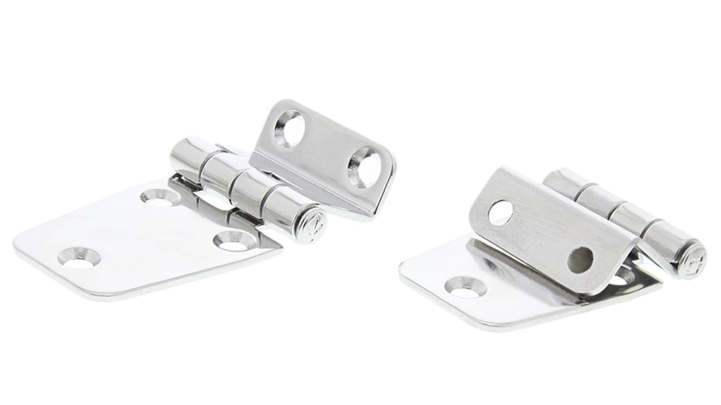 ROCA Stainless Steel Hatch Hinge, Screw Fixing, 37mm x 67.5mm x 2mm