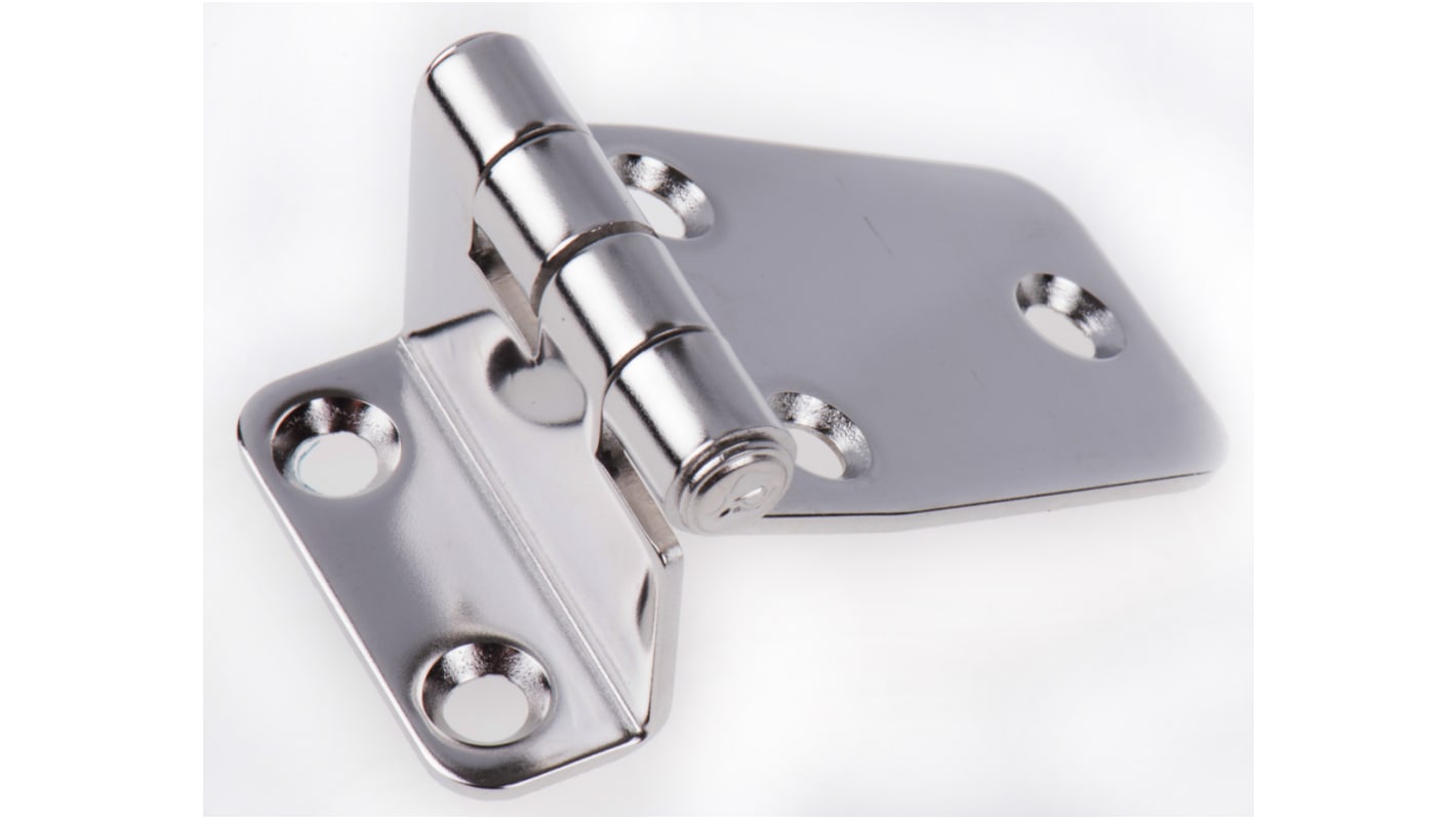 ROCA Stainless Steel Hatch Hinge, Screw Fixing, 37mm x 67.5mm x 2mm