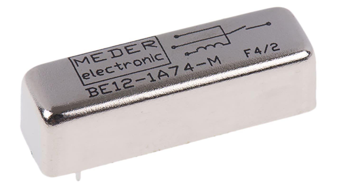 Meder nyelves relé SPST, 1 A, 12V dc, szigetelésfesz.: 2kV ac