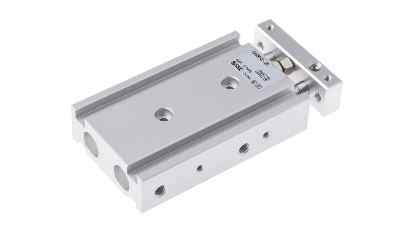 SMC CXSM, M5 x 0,8 Pneumatik-Führungszylinder, Bohrung Ø 10mm / Hub 20mm, bis 0,7 MPa