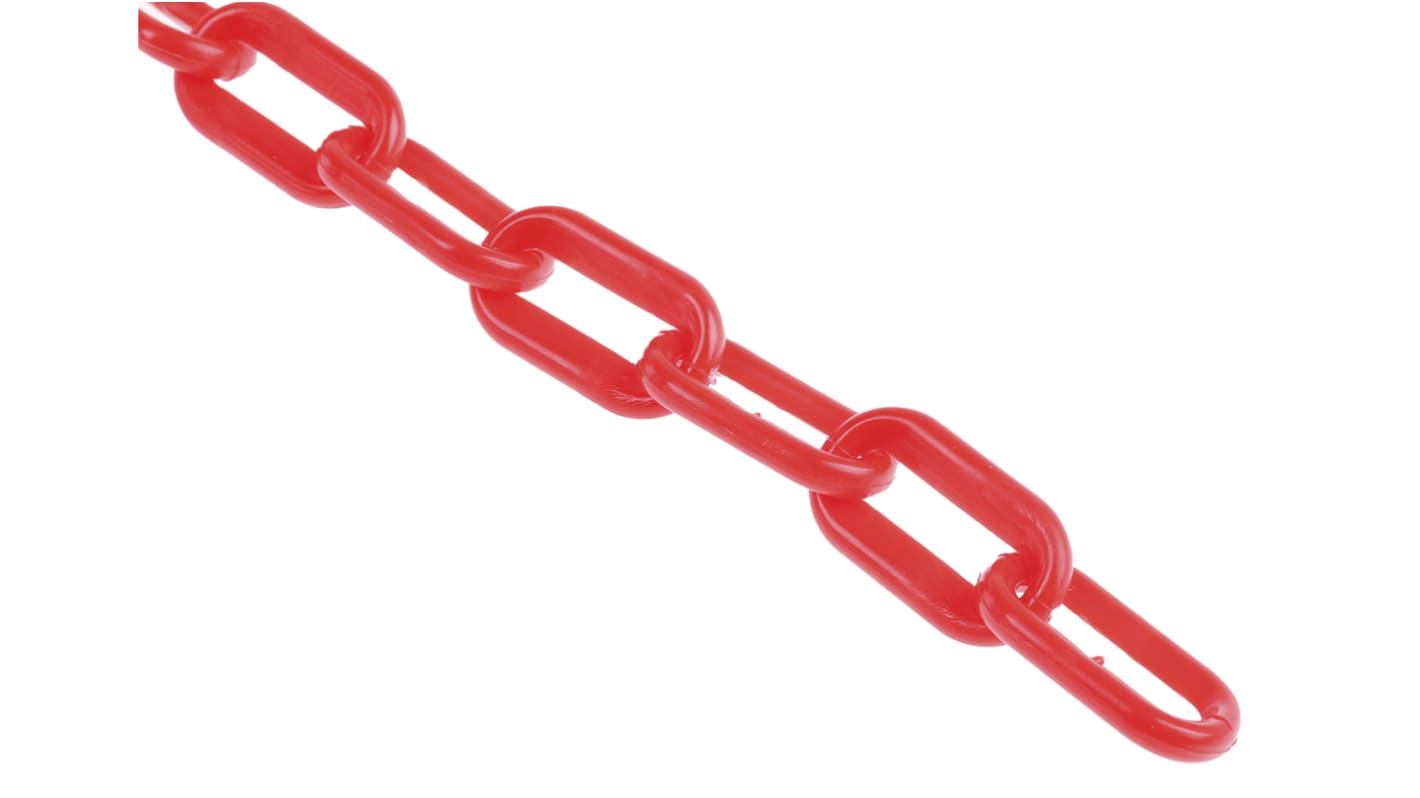 Barrera de cadena JSP, Rojo, blanco, long. 25m