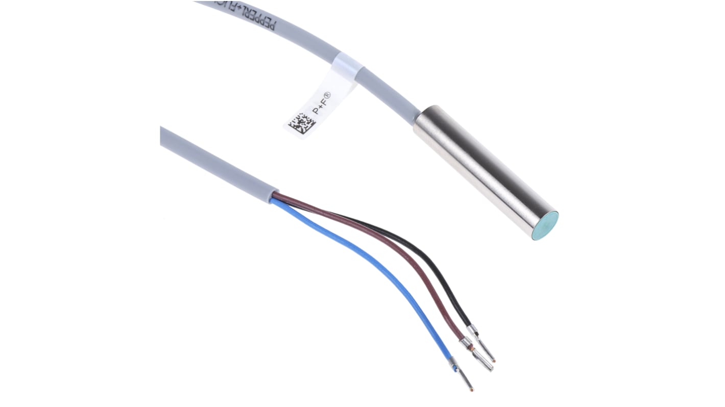 Pepperl + Fuchs Näherungssensor Induktiv, zylindrisch 2 mm PNP 10 → 30 V dc / 100 mA, IP67