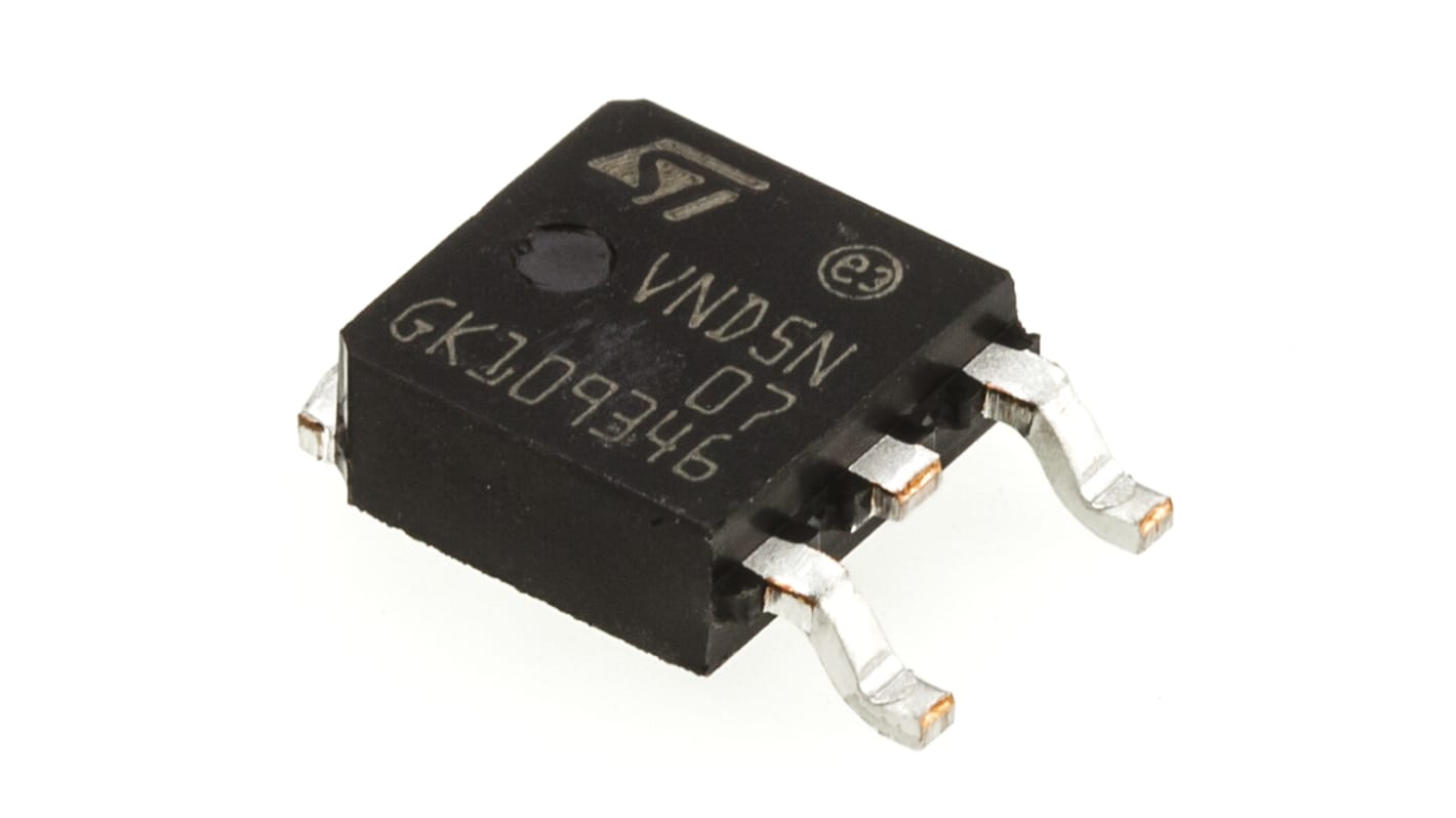 STMicroelectronics VND5N07-E, OMNIFET: Fully Autoprotected Power MOSFET Power Switch IC 3-Pin, TO-252