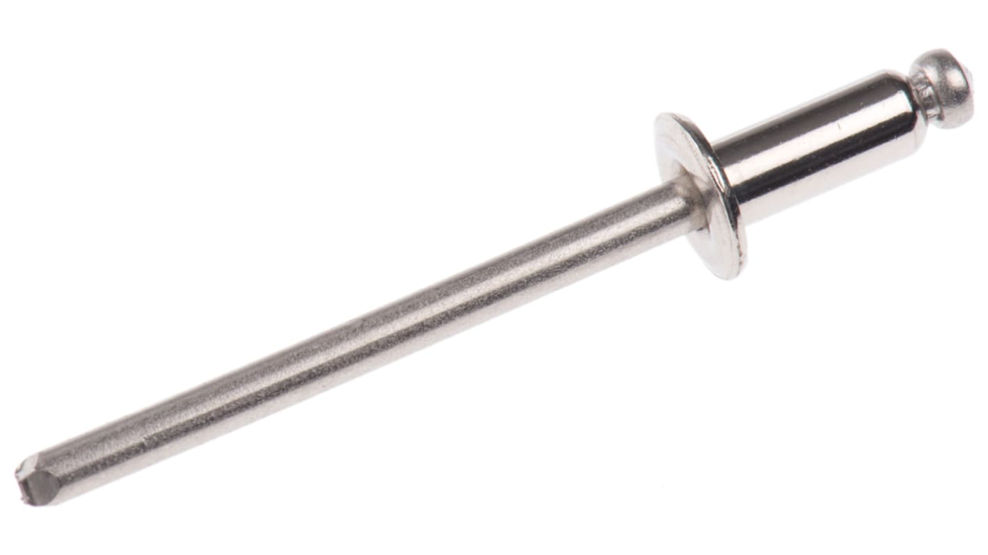 Rivetto Cieco POP in Acciaio Inox, col. Argento, Ø 4mm, L. 10.2mm