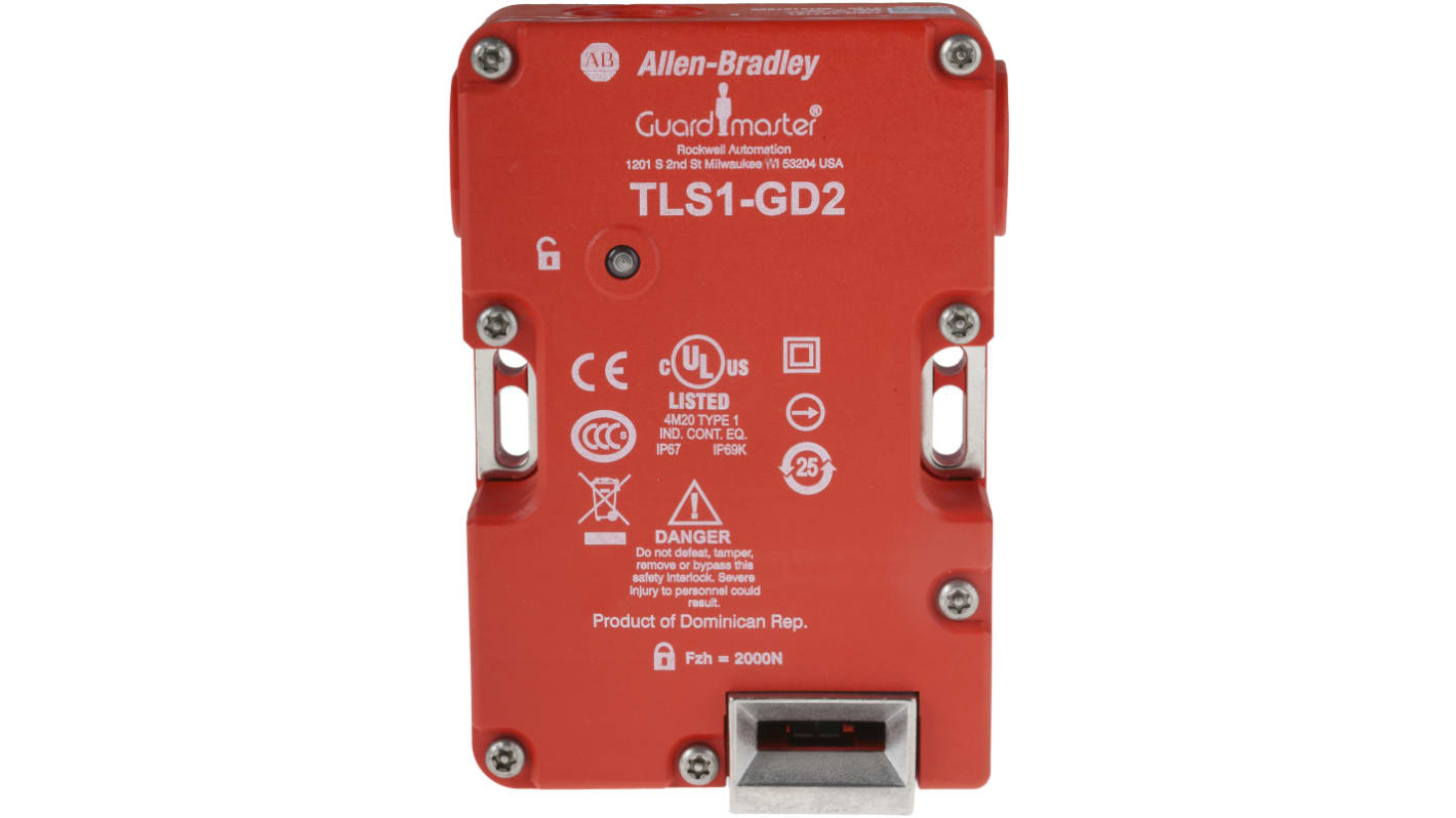 Allen Bradley 440G-T Magnet-Verriegelungsschalter, Entriegelt bei Spannung, 24V ac/dc, TLS-1-GD2, 2 Öffner