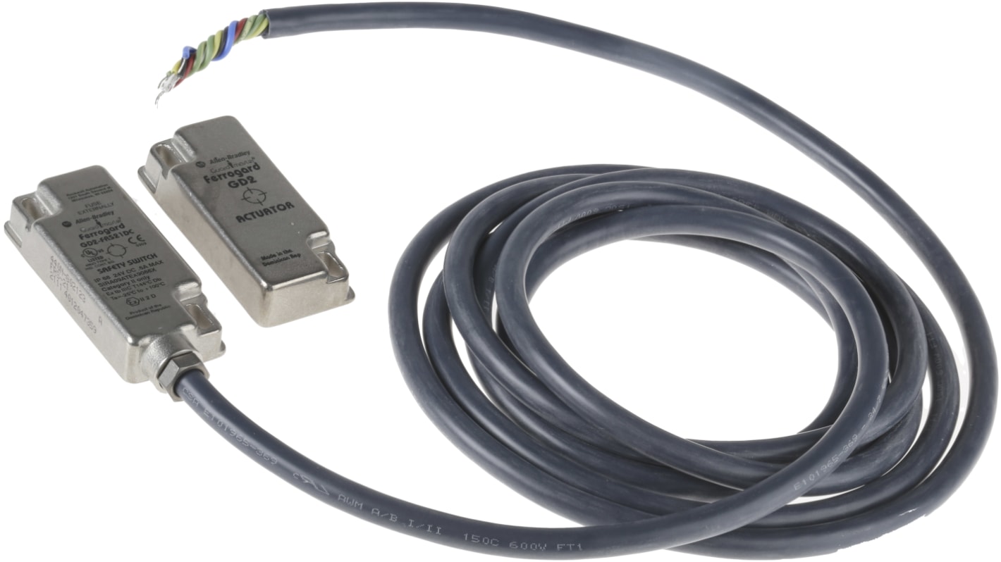 Interruttore di sicurezza senza contatto Allen Bradley Guardmaster 440N, 24V cc, NA, Cavo da 3 m