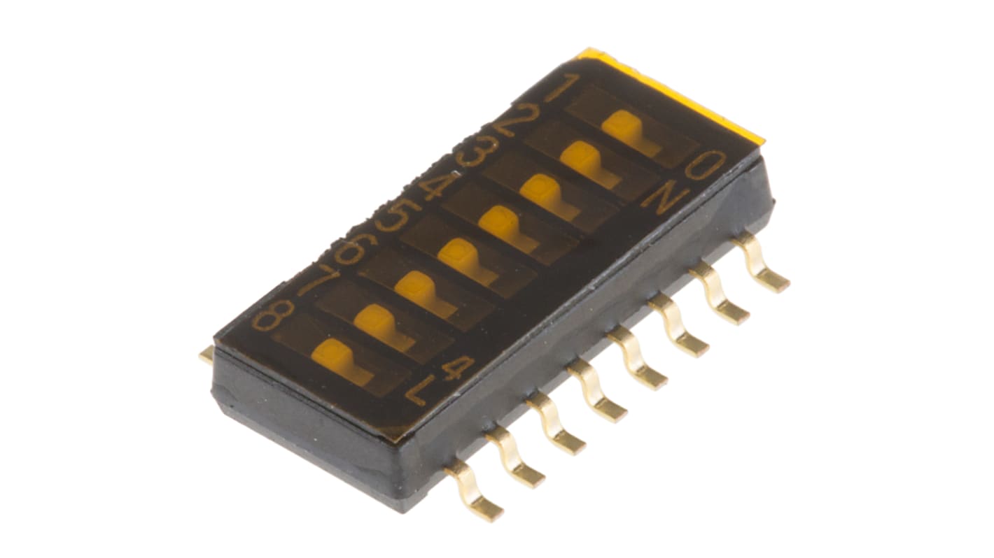 Nidec Components 8 Way PCB DIP Switch 8PST