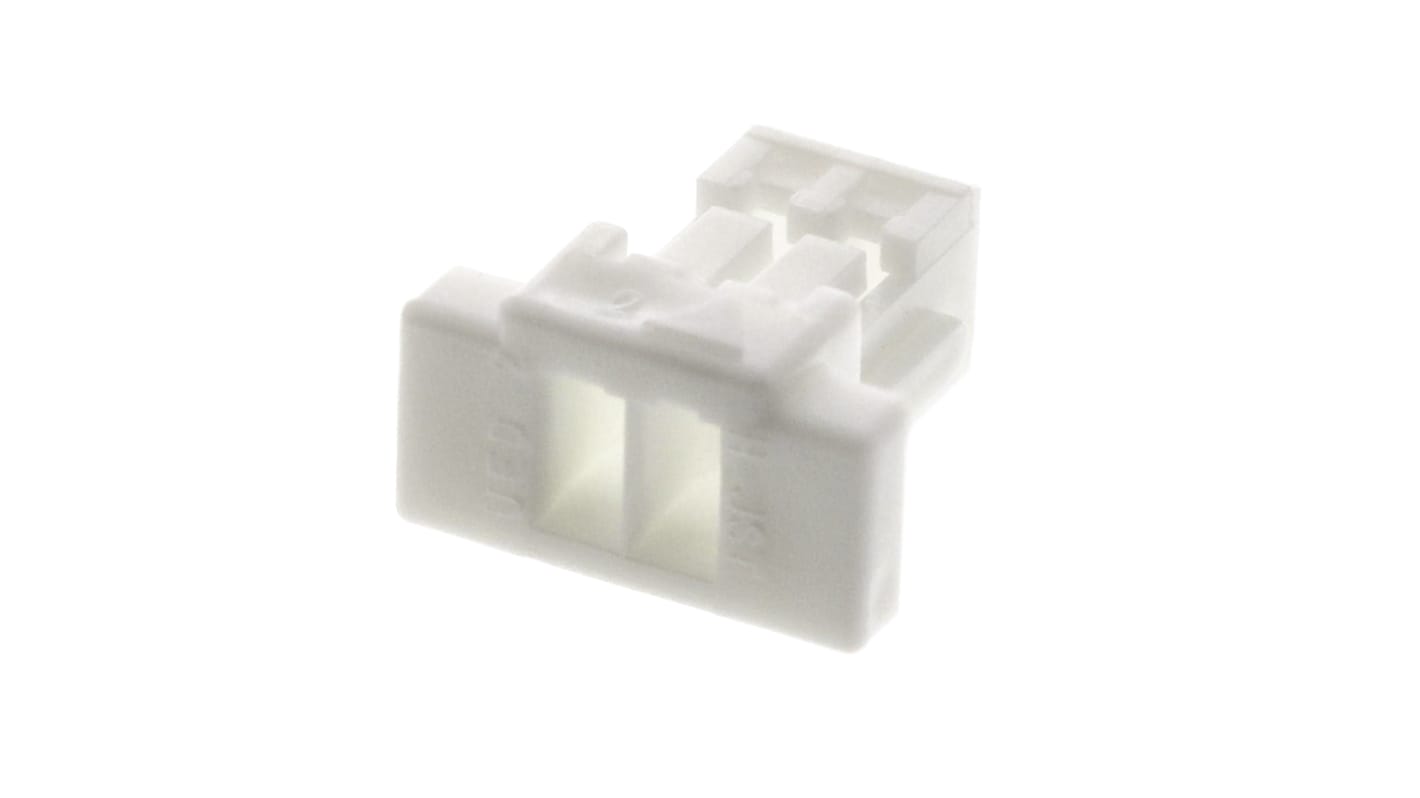 JST, SH Female Connector Housing, 1mm Pitch, 2 Way, 1 Row