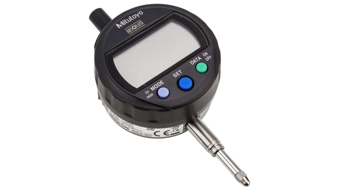 Mitutoyo 543391B Imperial/Metric Dial Indicator, 0 → 12.7 mm