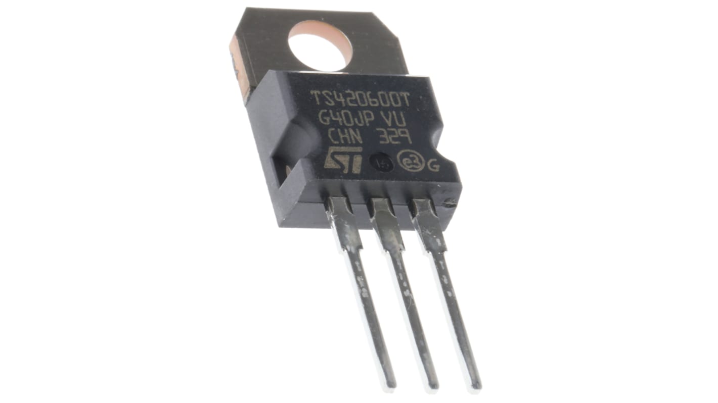 Thyristor, TS420-600T, 2.5A, 0.2mA, 600V, TO-220AB, 3 broches