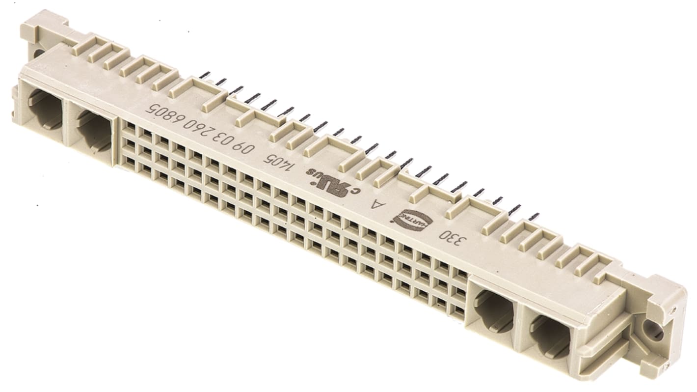 Harting DIN41612コネクタ メス 60 + 4極 3列 2.54mm ピッチ