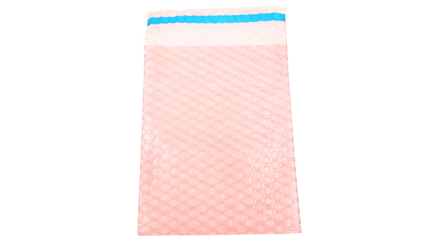 Sachet antistatique à bulles, RS PRO 180mm x 235mm, Rose