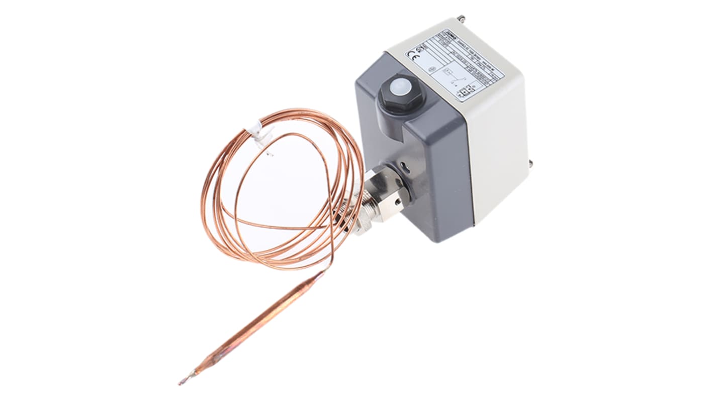 Termostato capilar Jumo, NA/NC, 230V ac/dc, 10A, Solder Tab