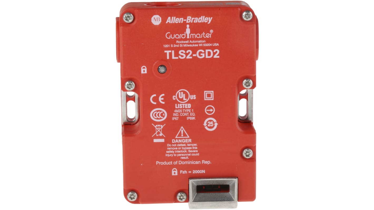 Interruptor de bloqueo por solenoide Allen Bradley TLS-2-GD2 440G-T, 24V ac/dc, cont. aux. 1NA, Alimentar para