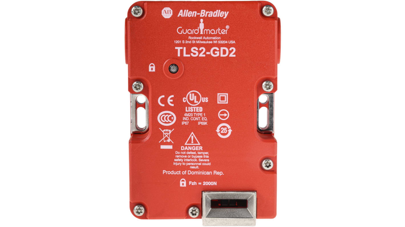 Interrupteur verrouillage de sécurité Allen Bradley Guardmaster, 440G-T TLS-2-GD2 110V c.a. IP66, IP67, IP69K