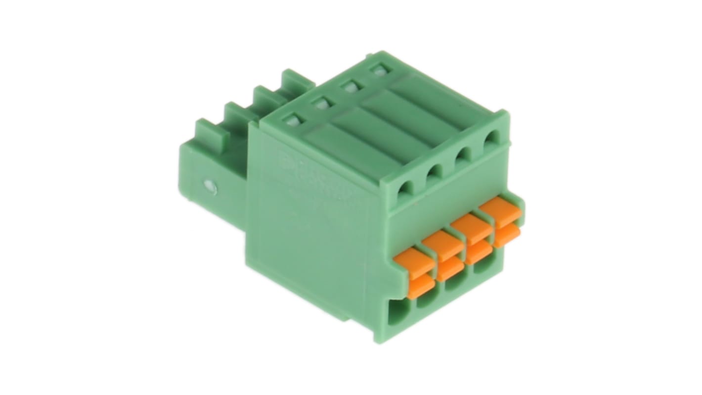 1881341 | Phoenix Contact 2.5mm Pitch 4 Way Pluggable Terminal Block ...