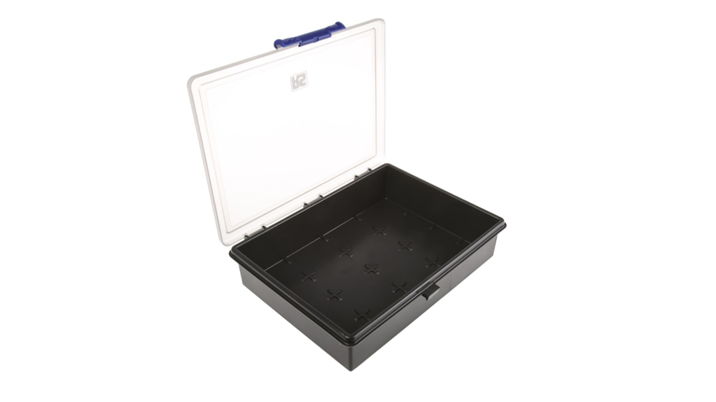 Caja organizadora Raaco ajustables de PP Gris, Transparente, 240mm x 195mm x 56mm