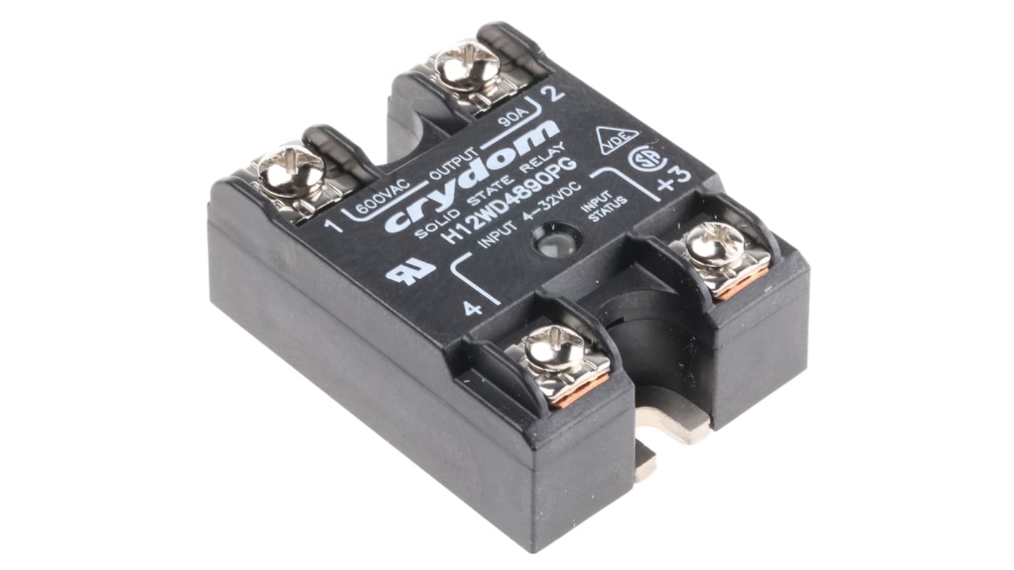 Sensata Crydom Solid State Relay, 90 A Load, Panel Mount, 660 V ac Load, 32 V Control