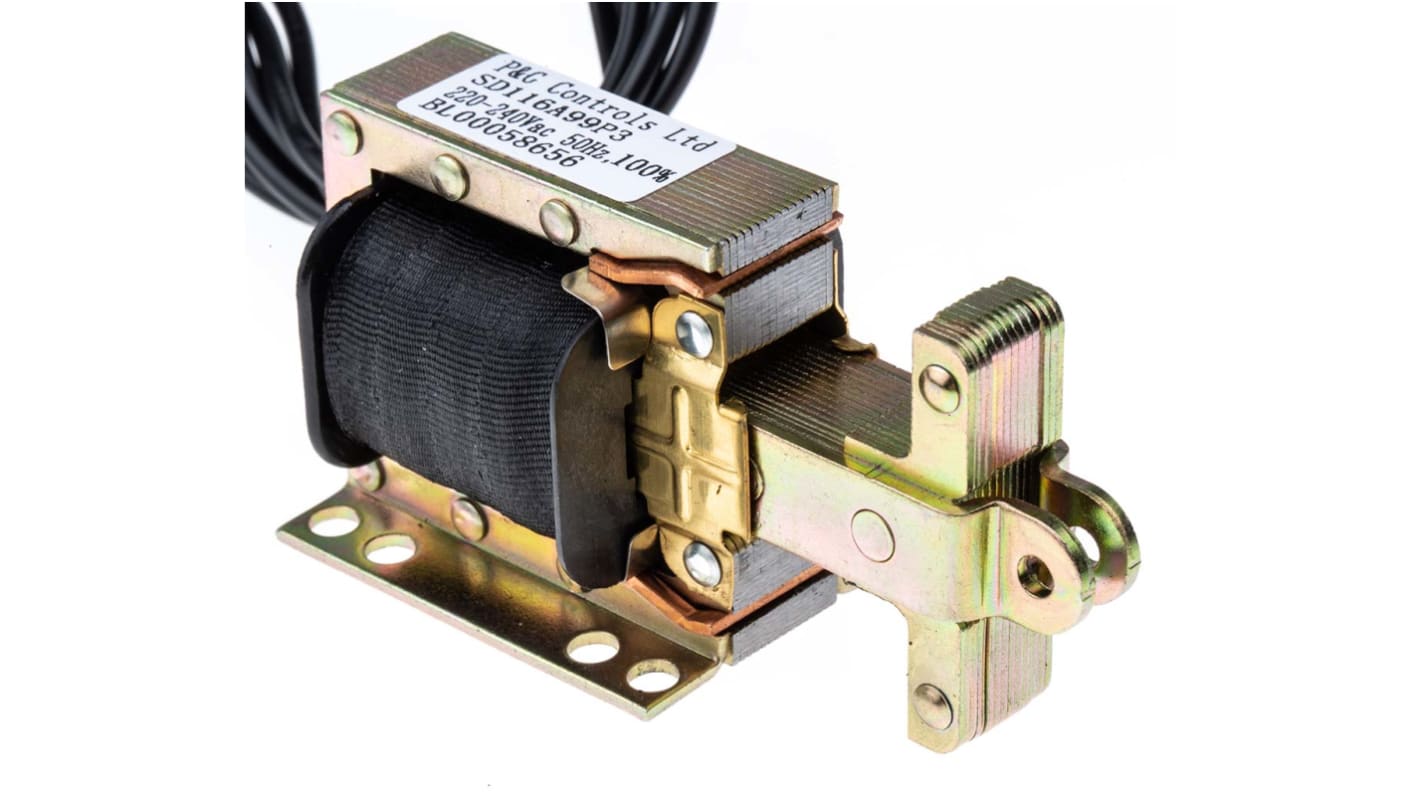 Lineární solenoid, 240 V AC, 41,2 x 33,8 x 36,7 mm