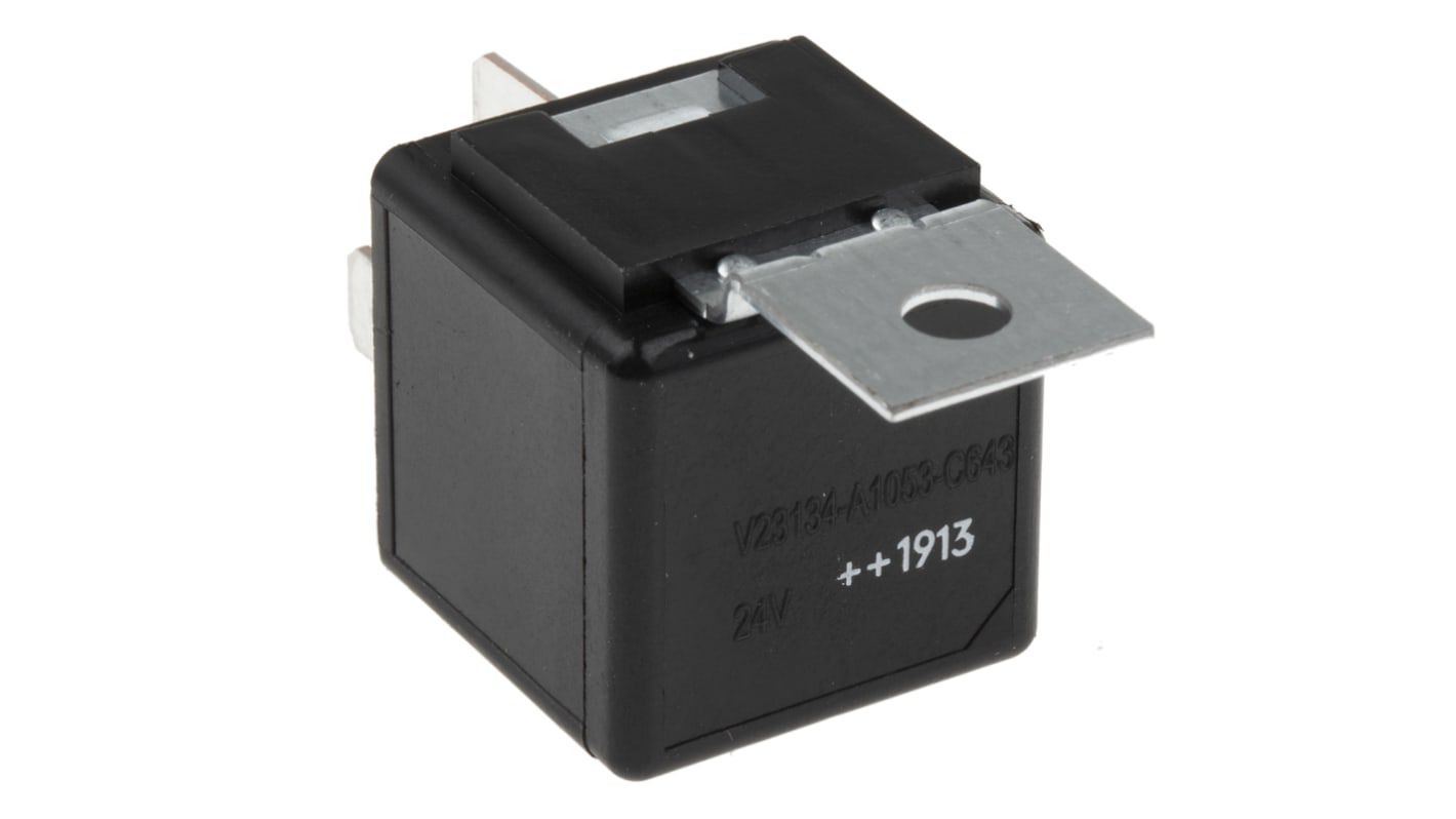 Relais automobile TE Connectivity, 24V c.c., 40A, 1 RT, Enfichable