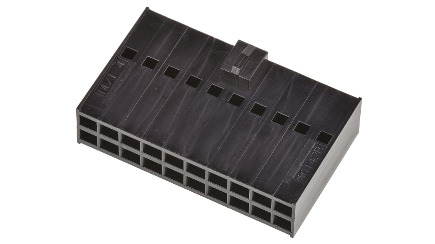 Molex Csatlakozó ház, C-Grid III sorozat, távolság: 2.54mm, 20 érintkezős, Egyenes, Nő, 90142