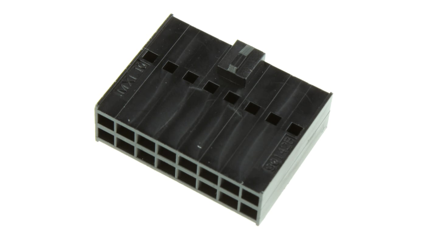 Boitier de connecteur Femelle, 16 contacts sur 2 rangs, pas 2.54mm, Droit, série C-Grid III