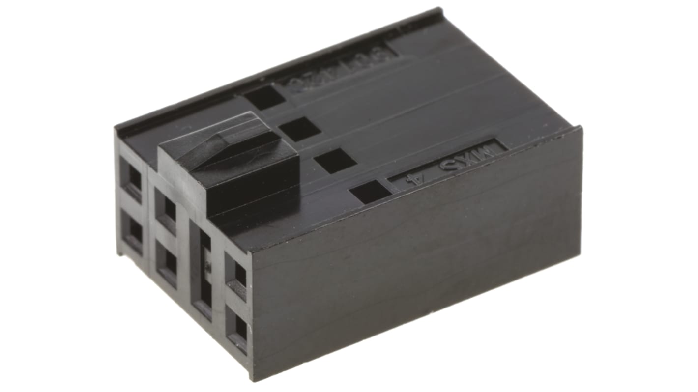 Carcasa de conector Molex 90142-0008, Serie C-Grid III, paso: 2.54mm, 8 contactos, 2 filas, Recto, Hembra