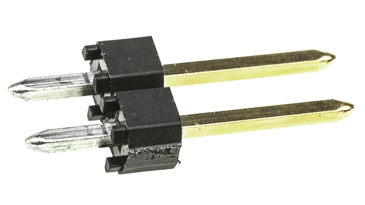 Molex C-Grid III Stiftleiste Gerade, 2-polig / 1-reihig, Raster 2.54mm, Kabel-Platine, Lötanschluss-Anschluss, 3.0A,