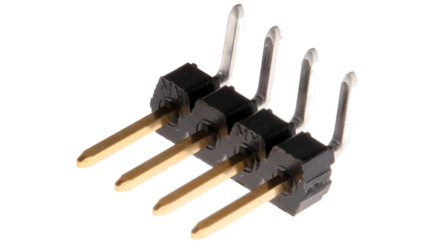 Molex C-Grid III Series Right Angle Through Hole Pin Header, 4 Contact(s), 2.54mm Pitch, 1 Row(s), Unshrouded