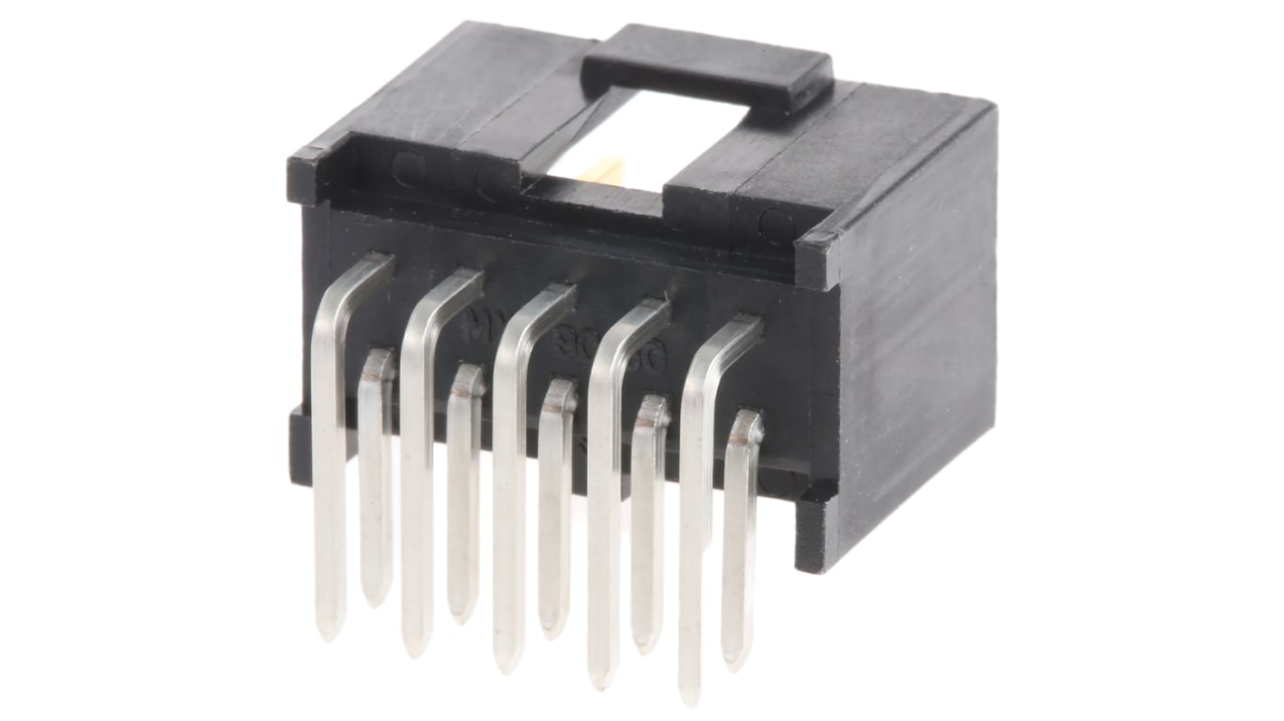 Molex C-Grid III Leiterplatten-Stiftleiste gewinkelt, 10-polig / 2-reihig, Raster 2.54mm, Kabel-Platine,