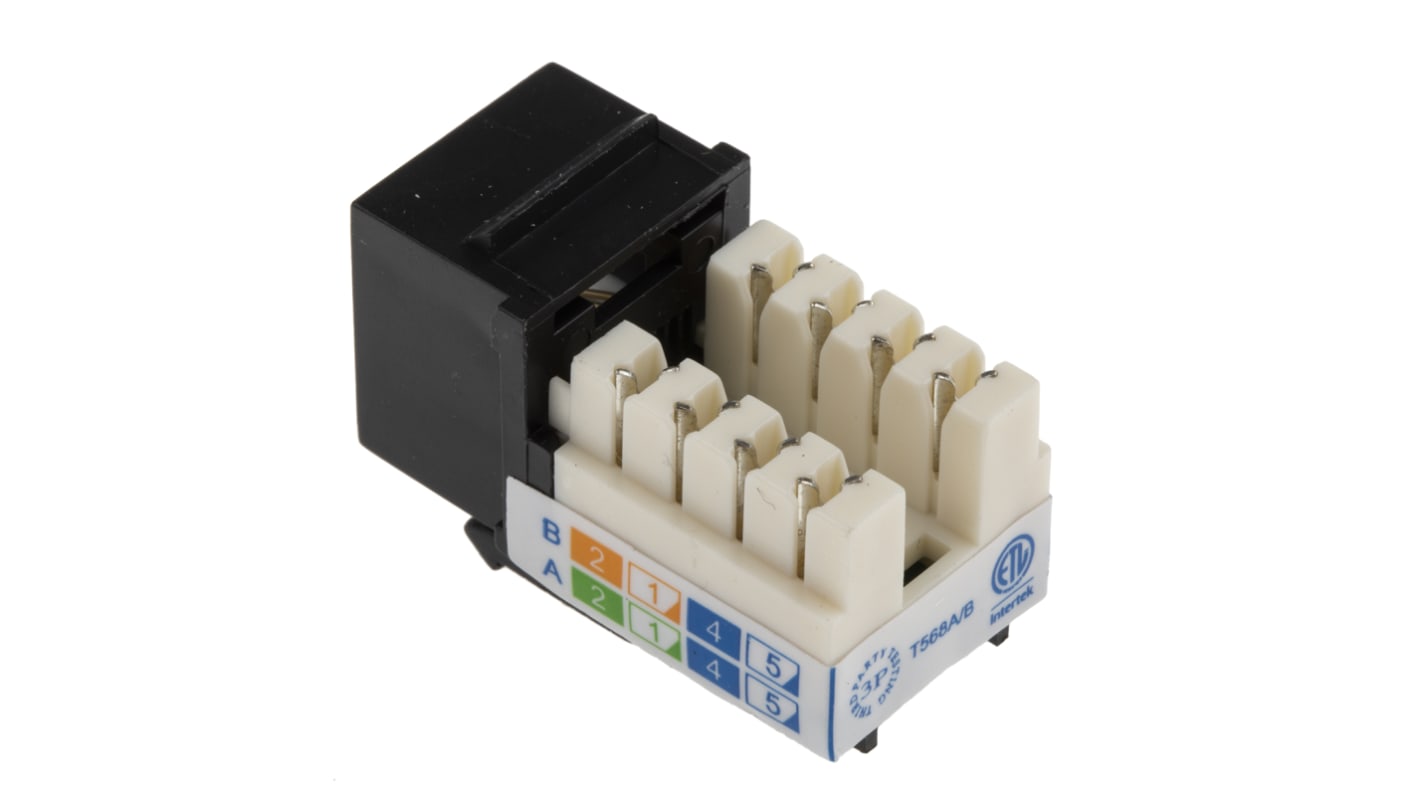 Plaque murale Keystone 4 ports pour RJ45 RJ11 RJ12 RCA type F jack - blanc