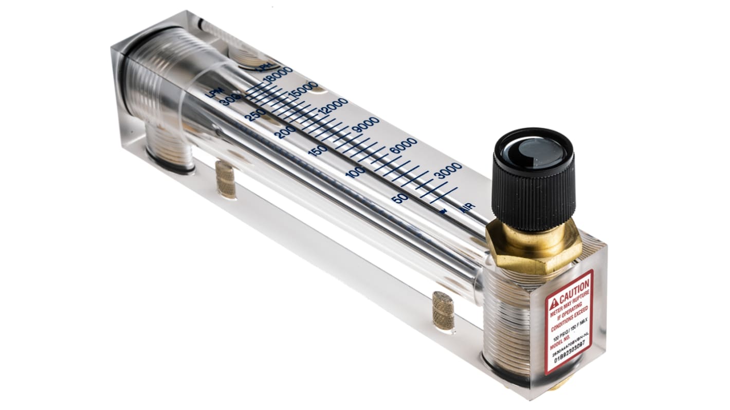 Key Instruments FR4500 Series Variable Area Flow Meter for Gas, 30 L/min Min, 280 L/min Max