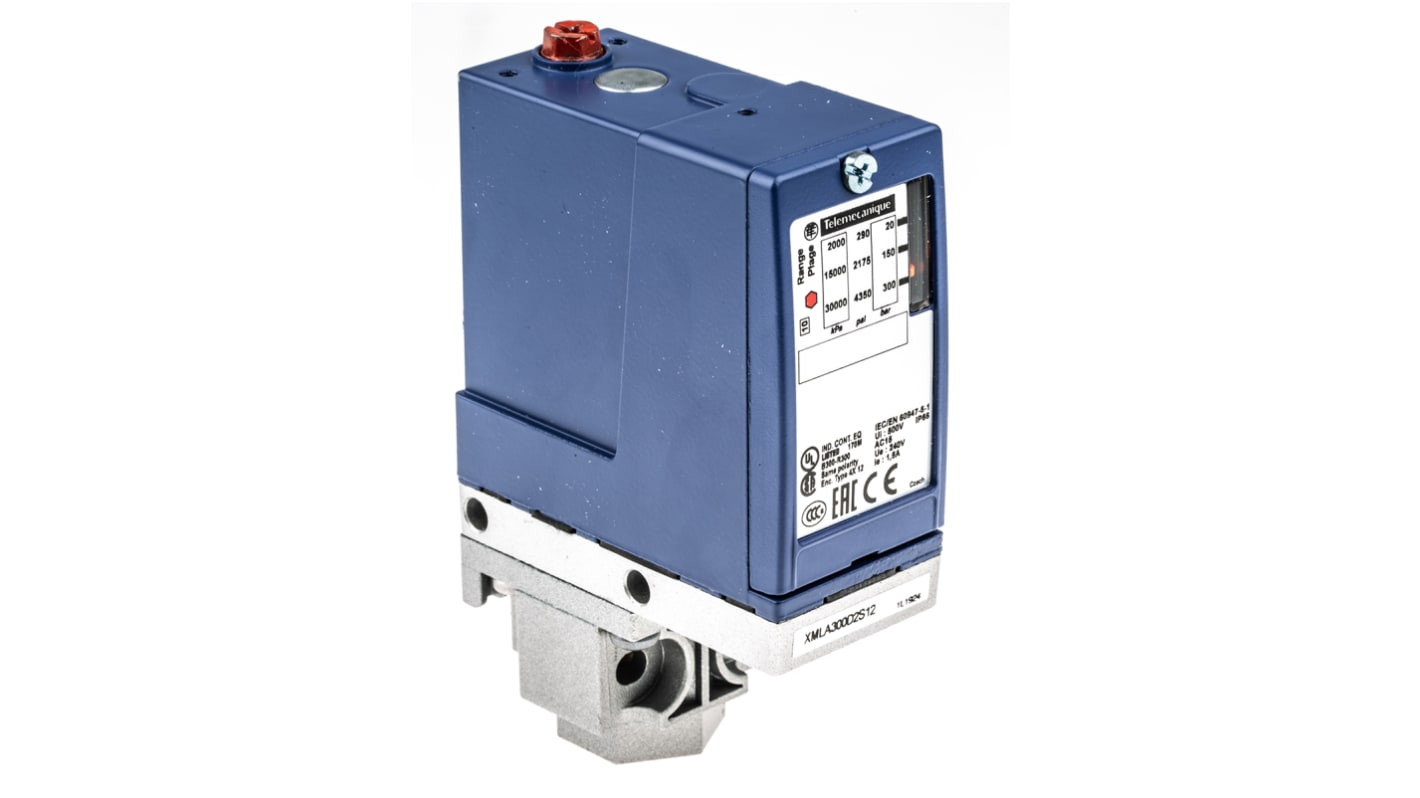 Sensor de presión diferencial Telemecanique Sensors, 20bar → 300bar, G1/4, 120 → 240 Vac, 250 Vdc, salida Relé,
