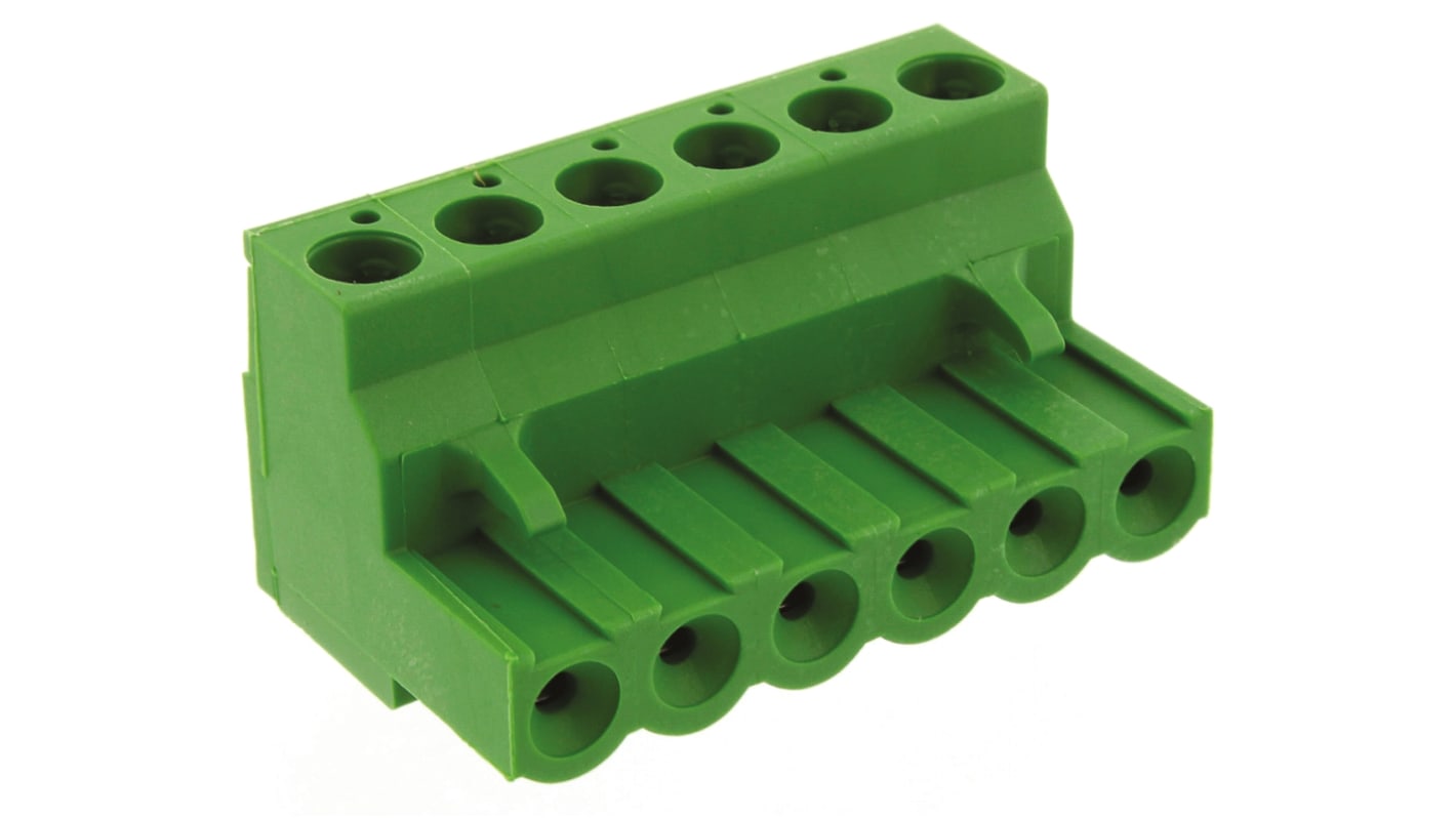 7966346 TE Connectivity 5.08mm Pitch 6 Way Pluggable Terminal Block