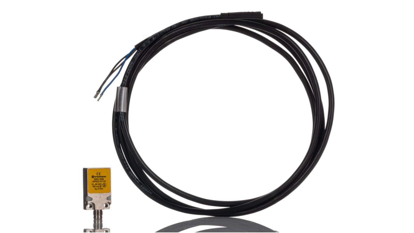 Sensor de proximidad Turck, M8 x 1, alcance 5 mm, salida PNP, 10 → 30 Vdc, IP67, 250Hz