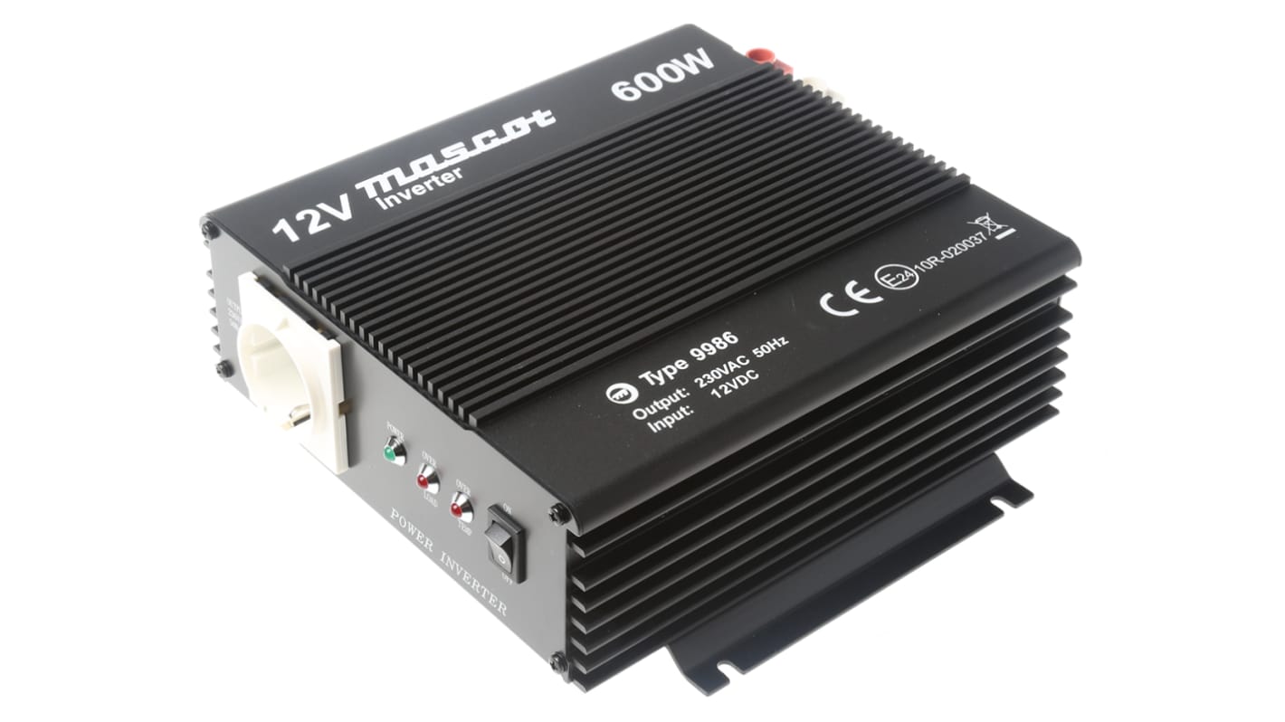 Mascot Quasi Sine Wave 600W Power Inverter, 10 → 15V dc Input, 230V ac Output