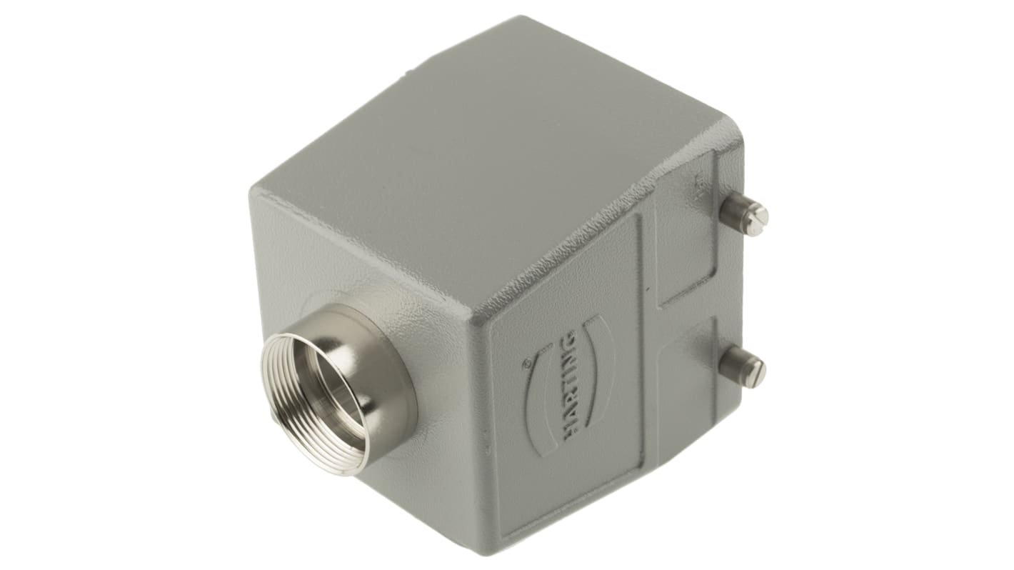 Carcasa para conector industrial con entrada superior HARTING serie Han B tamaño 32B, con rosca PG29