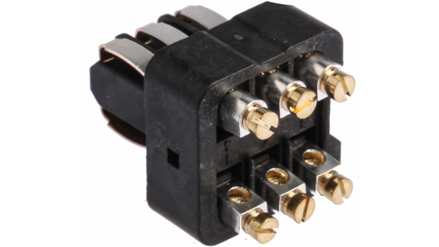 Staf Series Cable Mount Terminal Block, Female, 6 Way, 10A, 50 V