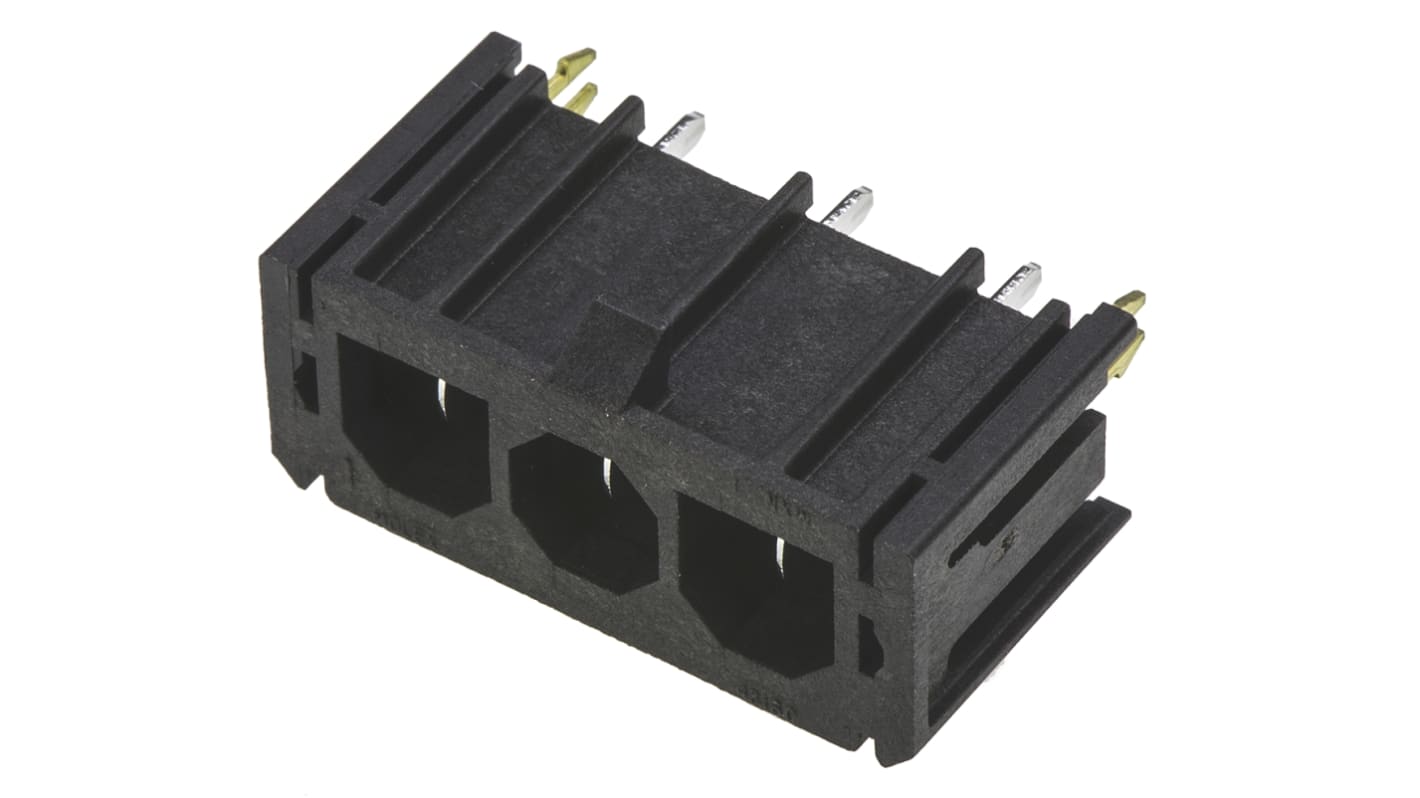 Molex Sabre Series Straight Through Hole PCB Header, 3 Contact(s), 7.5mm Pitch, 1 Row(s), Shrouded