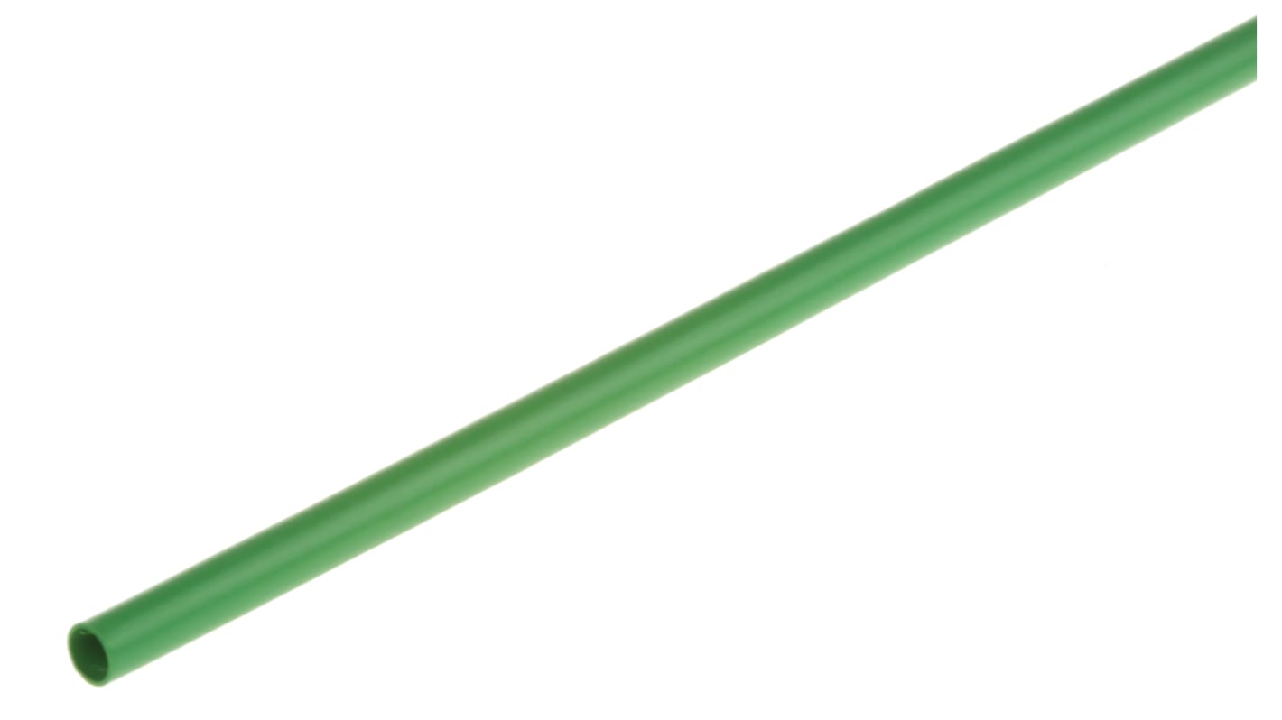 Tubo termorretráctil TE Connectivity de Poliolefina Verde, contracción 2:1, Ø 2.4mm, long. 1.2m