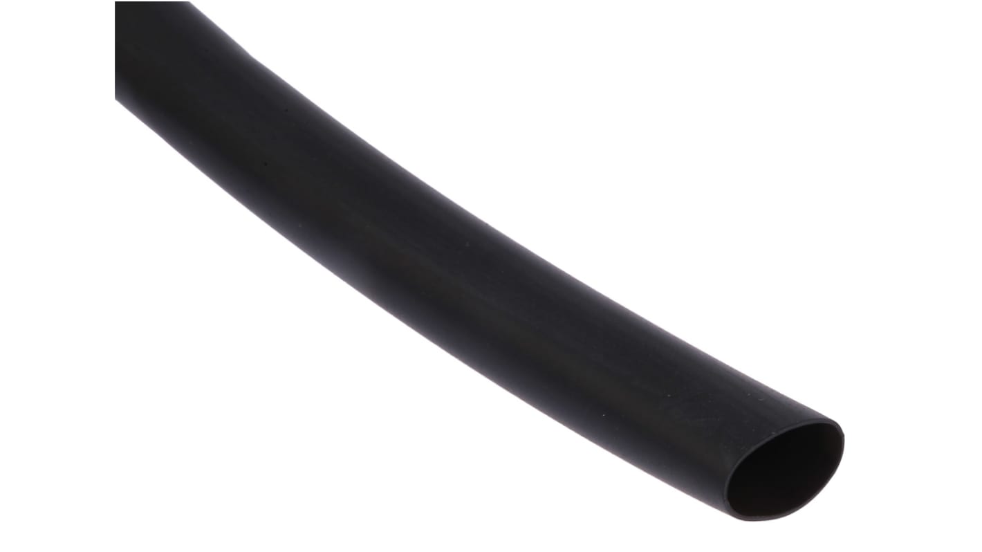 Tubo termorretráctil TE Connectivity de Poliolefina Negro, contracción 3:1, Ø 12mm, long. 2.5m, forrado con adhesivo