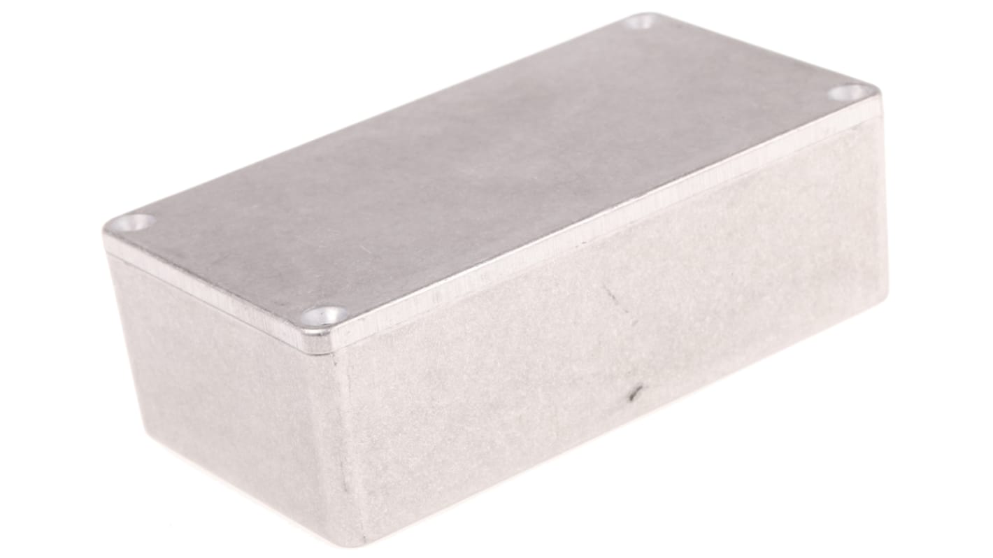 Hammond 1590 Series Natural Die Cast Aluminium Enclosure, IP65, Natural Lid, 121 x 66 x 40mm