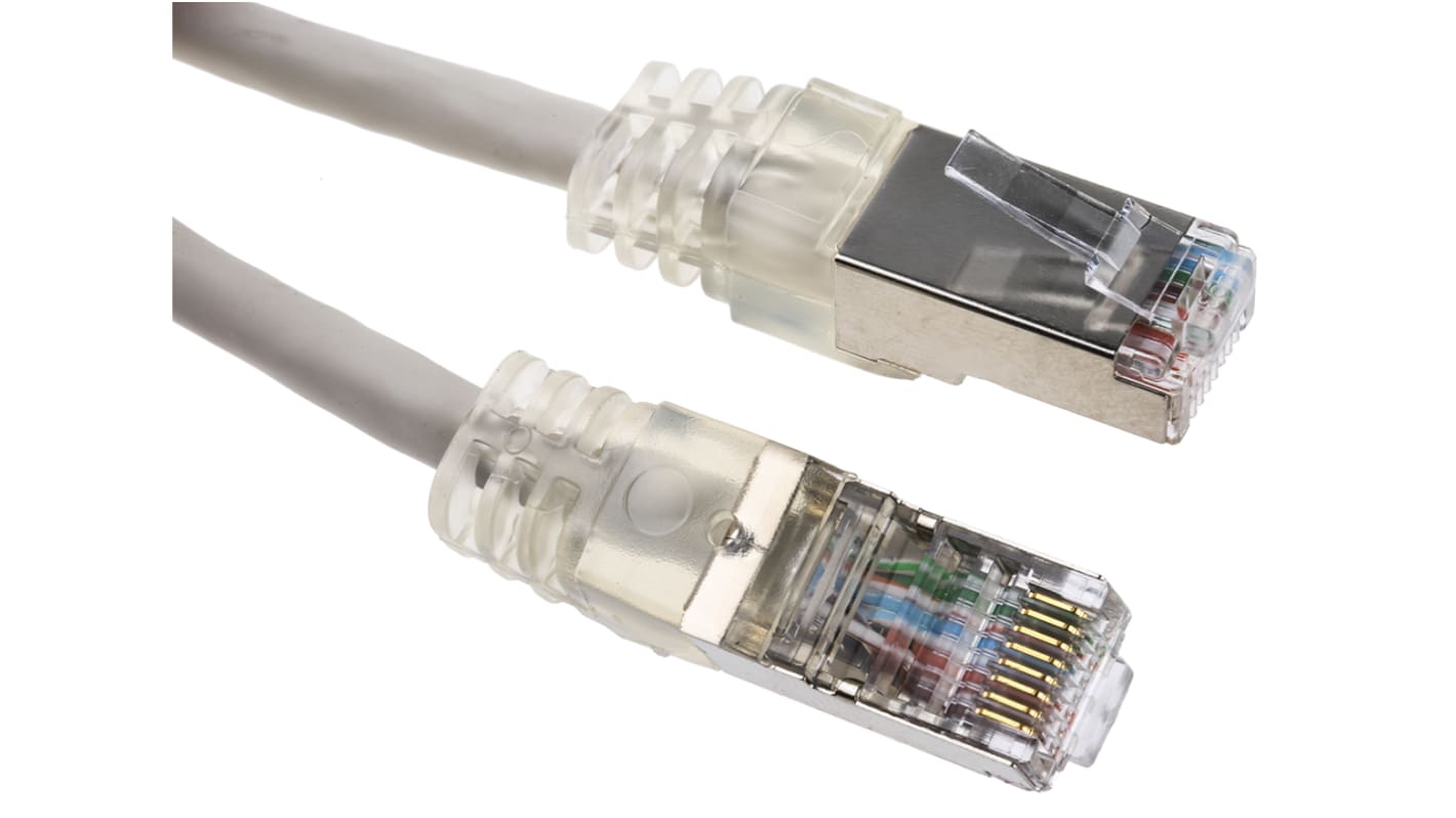 Cable Ethernet Cat5 cruzado F/UTP Decelect de color Gris, long. 2m