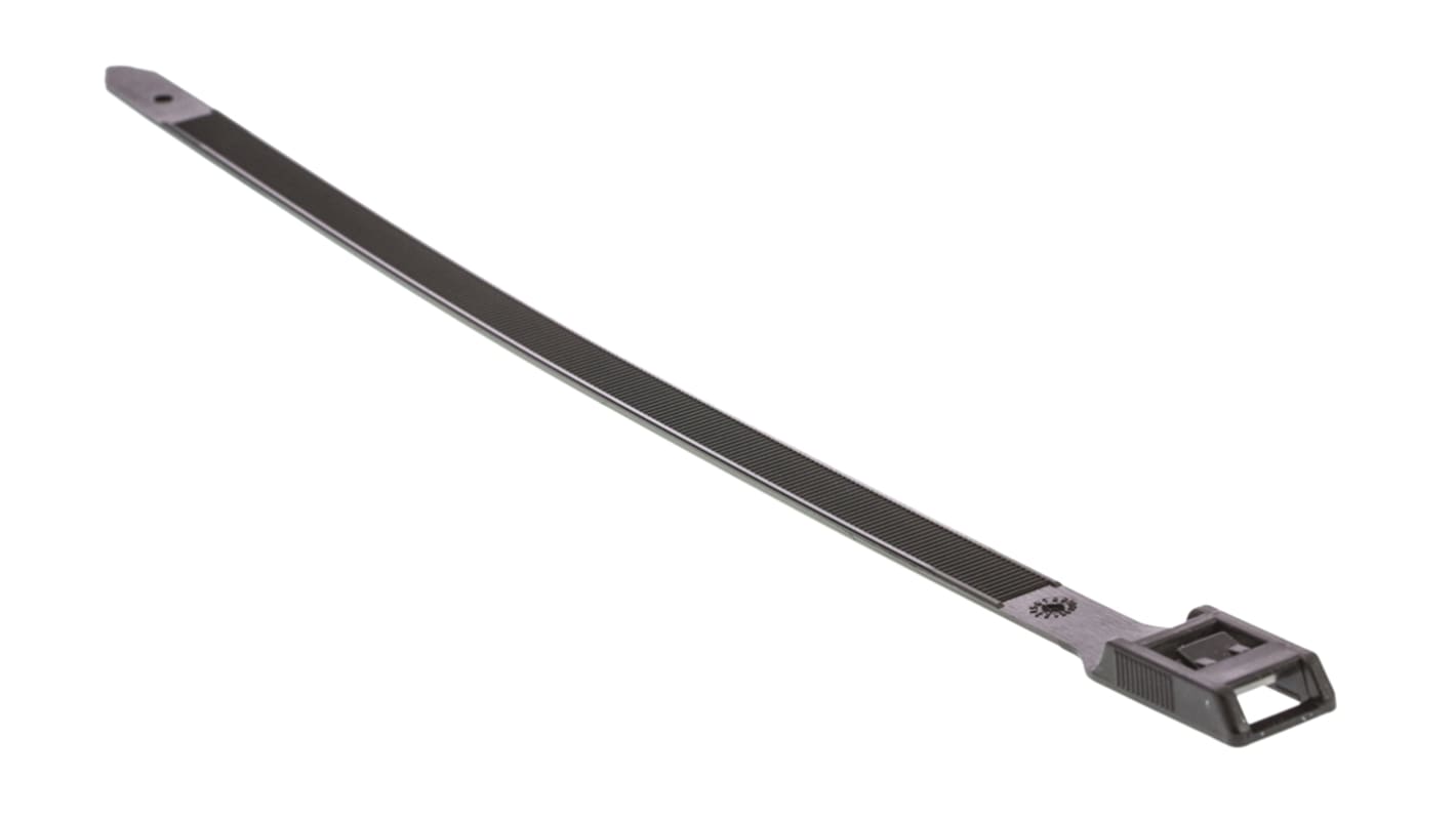 HellermannTyton Cable Tie, 275mm x 9 mm, Black PA 6.6 Heatstabilised, Pk-100