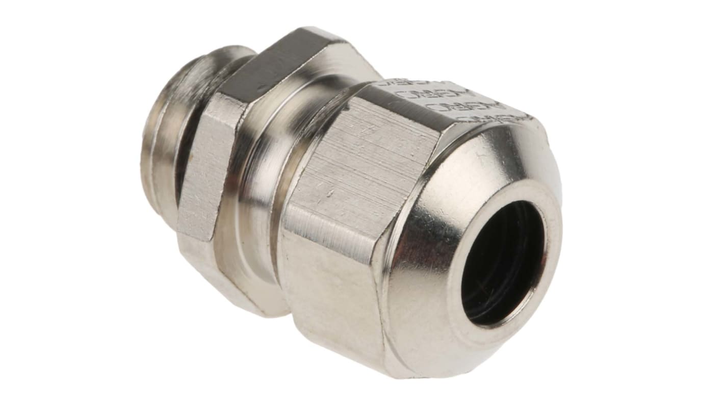 SES Sterling A1 Kabelverschraubung, M10 Messing vernickelt 4mm/ 6mm, IP68, IP69K