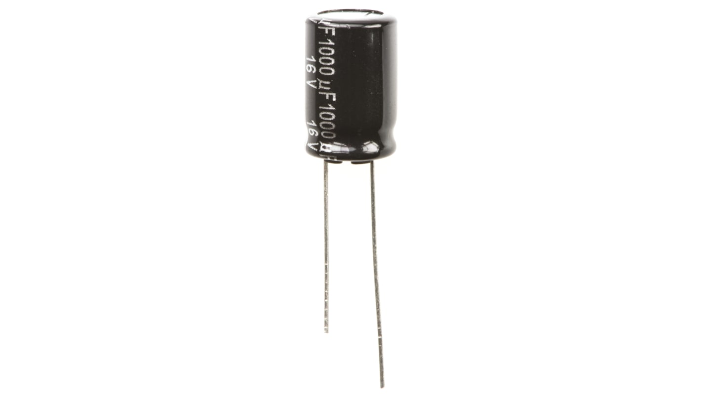 Panasonic 1000μF Aluminium Electrolytic Capacitor 16V dc, Radial, Through Hole - ECA1CHG102