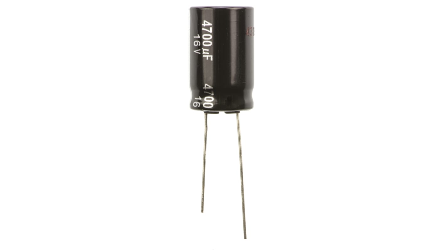 Panasonic NHG, THT Aluminium-Elektrolyt Kondensator 4700μF ±20% / 16V dc, Ø 16mm x 25mm, bis 105°C