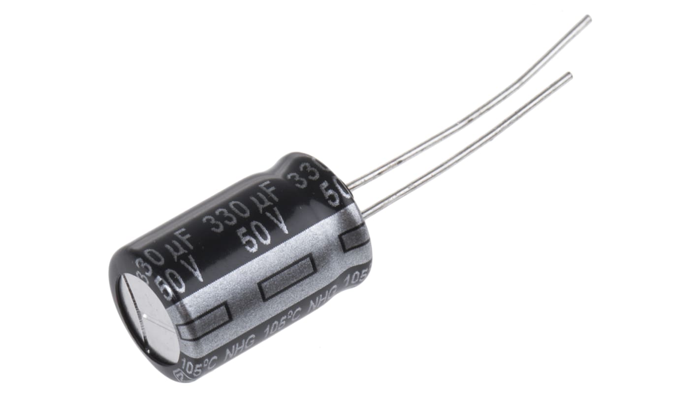 Panasonic 330μF Aluminium Electrolytic Capacitor 50V dc, Radial, Through Hole - ECA1HHG331