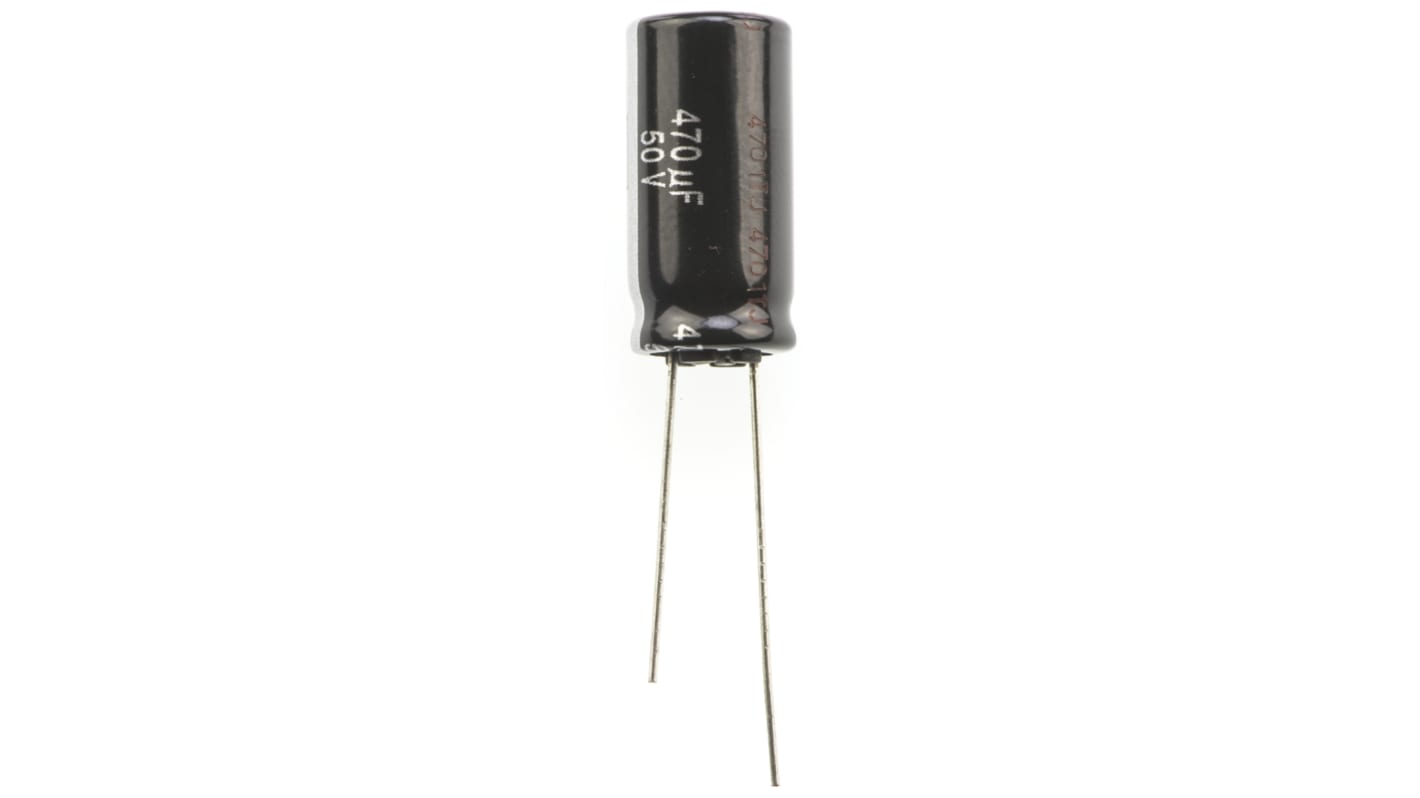 Panasonic 470μF Aluminium Electrolytic Capacitor 50V dc, Radial, Through Hole - ECA1HHG471